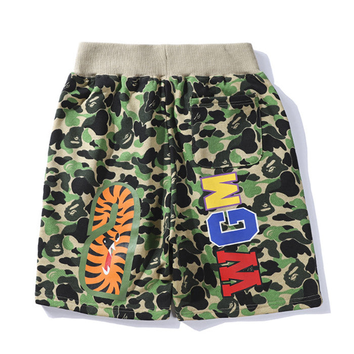 BAPE Double-hat Big ABC Camo Shark Hoodie