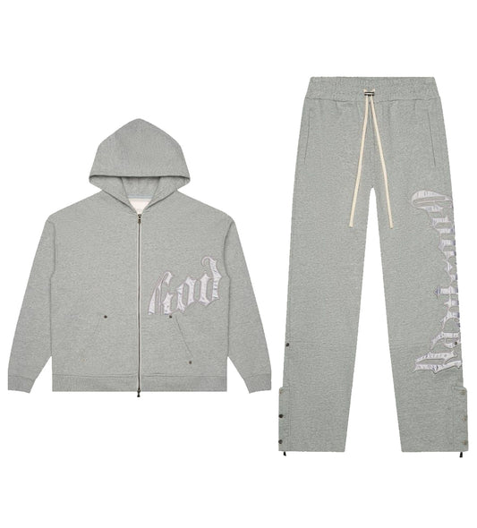 Godspeed OG Logo Sweatsuit Grey/Silver Satin