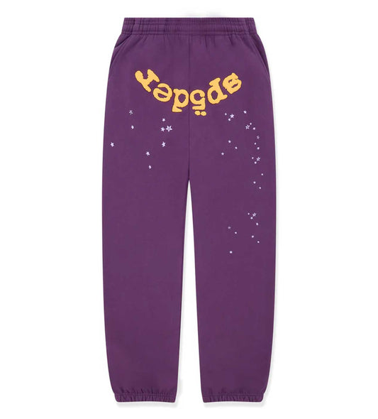 Sp5der Star OG Web v2 Sweatpants Purple