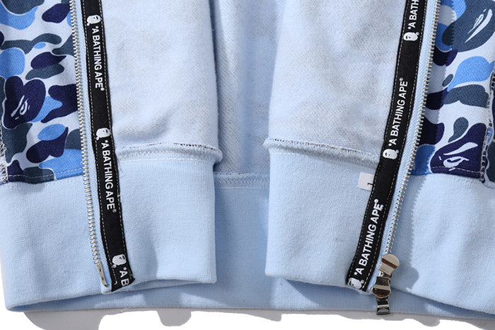 BAPE Double-hat Big ABC Camo Shark Hoodie