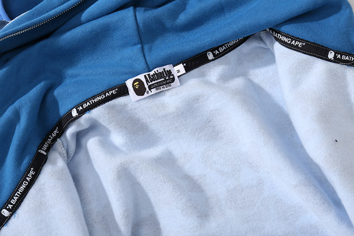 BAPE Double-hat Big ABC Camo Shark Hoodie